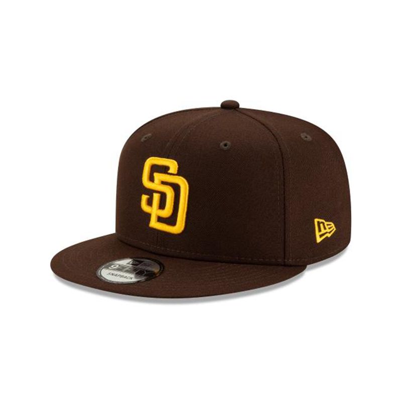 MLB San Diego Padres Basic Snap 9Fifty Snapback (ONZ6300) - Brown New Era Caps